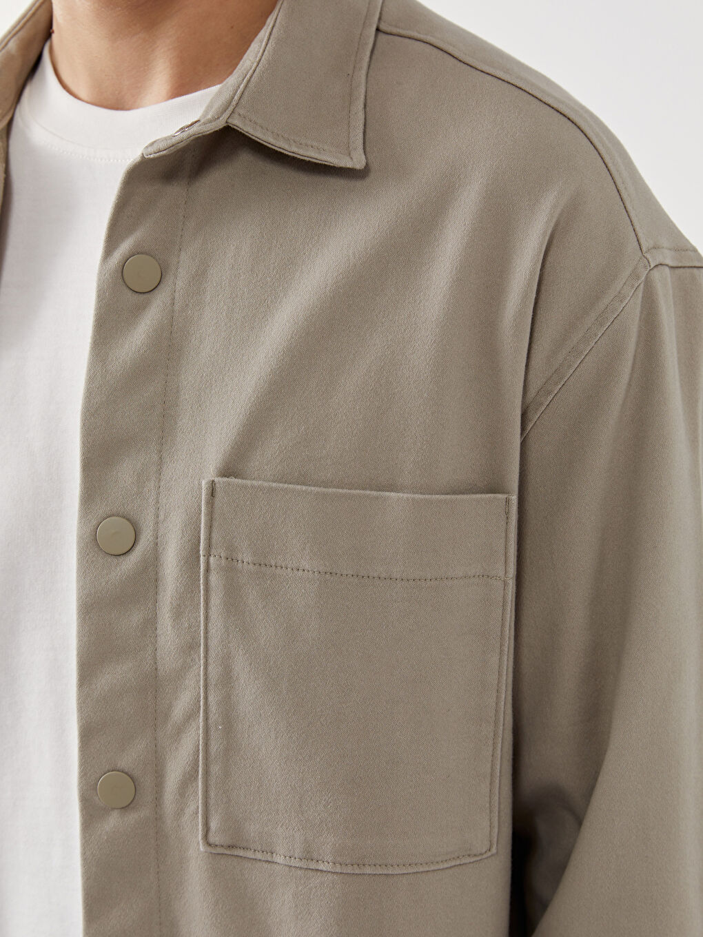 XSIDE Relaxed Fit Long Sleeve Men's Shirt Jacket -S58175Z8-SHF