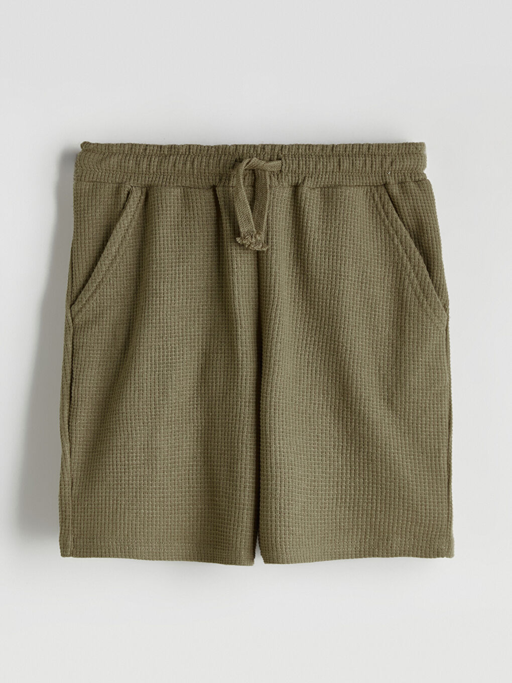 Haki Beli Lastikli Erkek Çocuk Şort