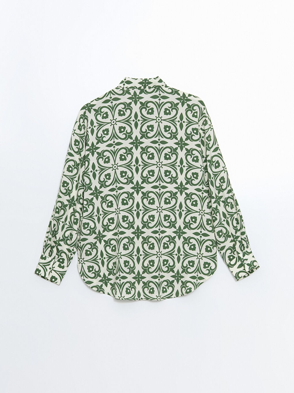 Patterned Oversize Women's Shirt-5