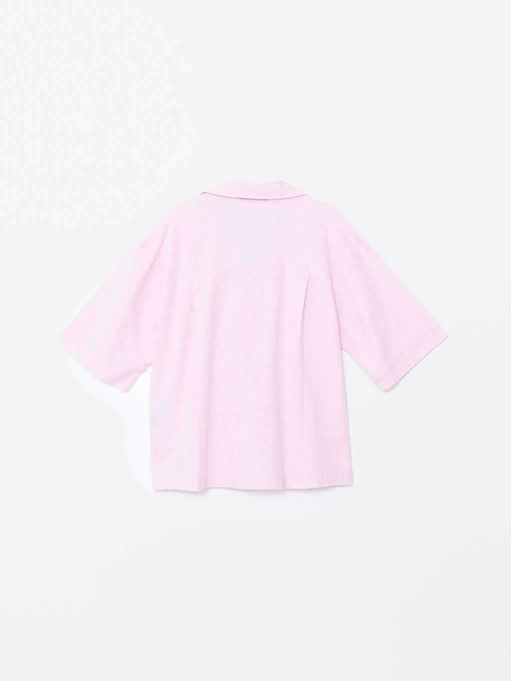 Oversize Linen-Look Women's Shirt -S58187Z8-JVA