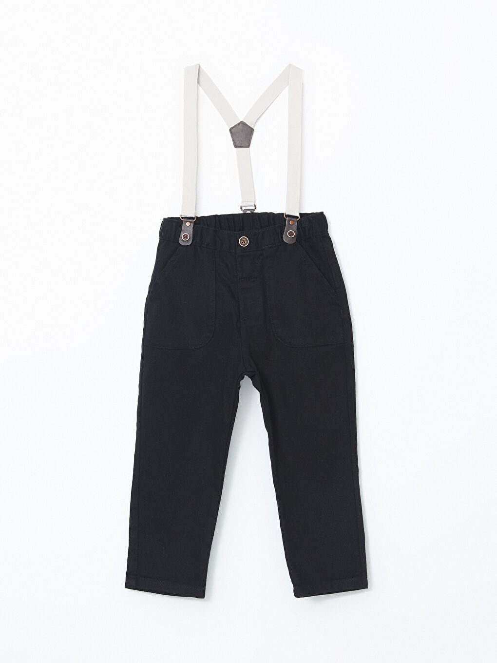 Elastic Waist Suspended Boy’S Pants -S58206Z1-CVL