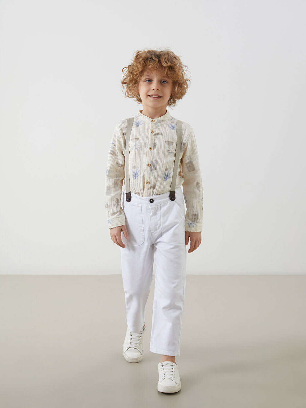 Elastic Waist Suspended Boy’S Pants -S58206Z1-Q6K