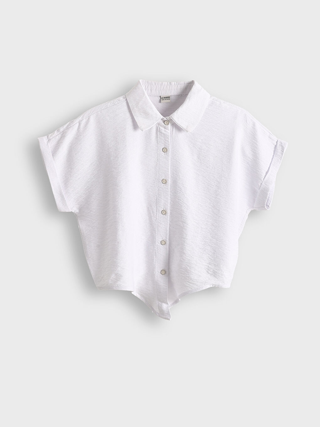 Basic Short Sleeve Poplin Girl Shirt