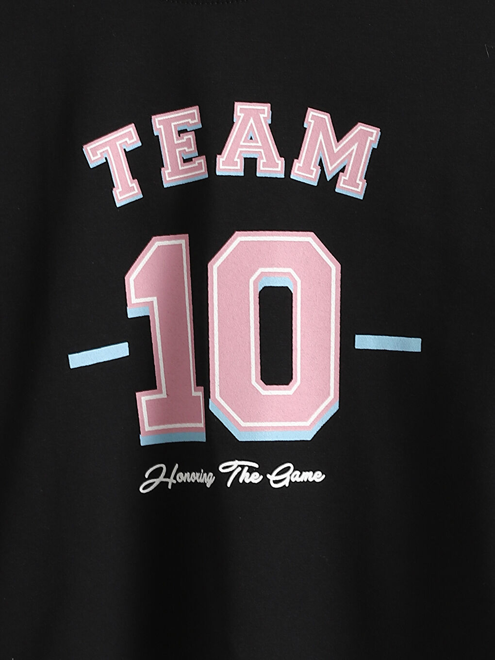 Crew Neck Printed Girls' T-Shirt-3