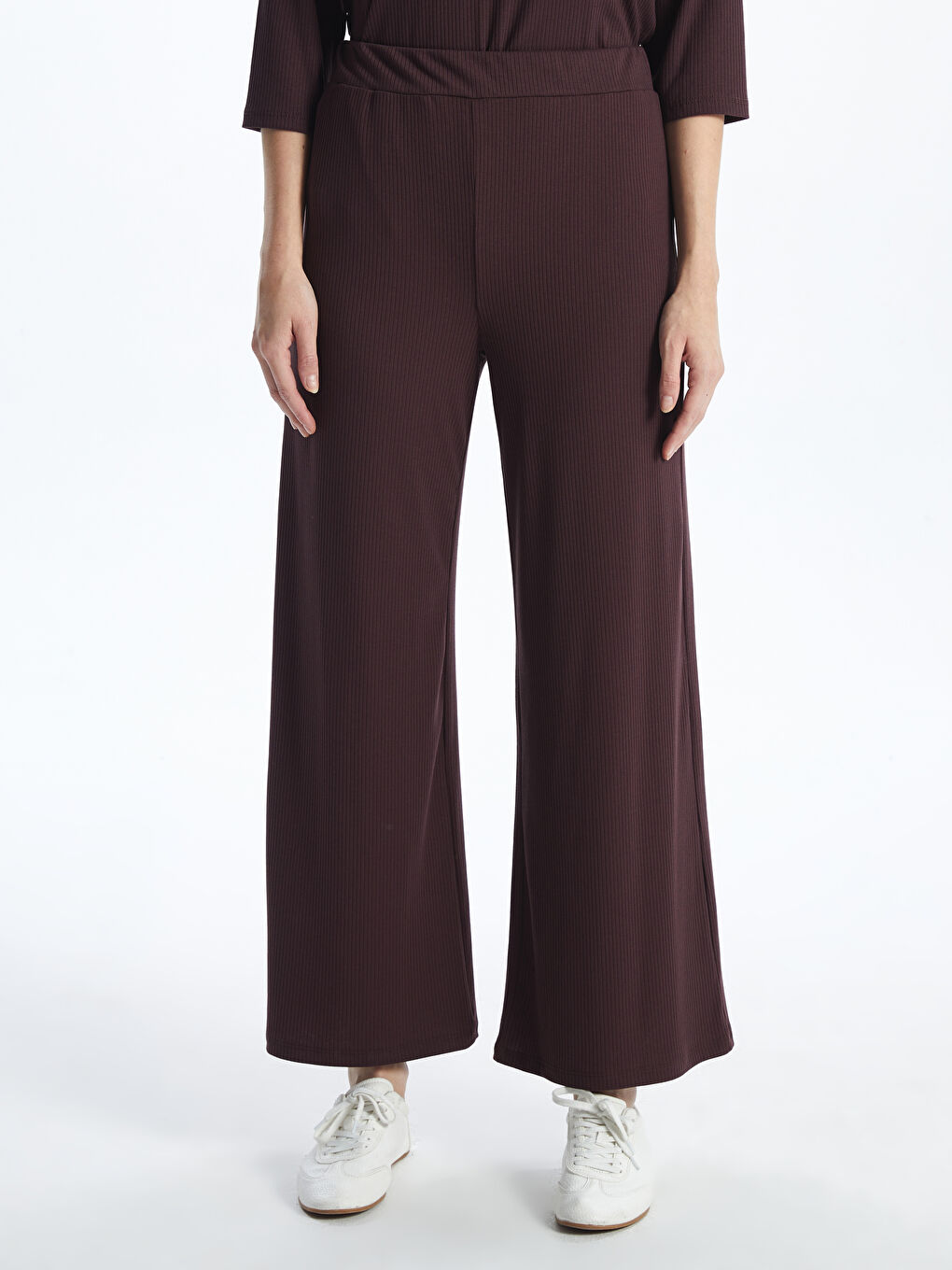 Wide Leg Women Trousers With Elastic Waist -S58220Z8-HHD