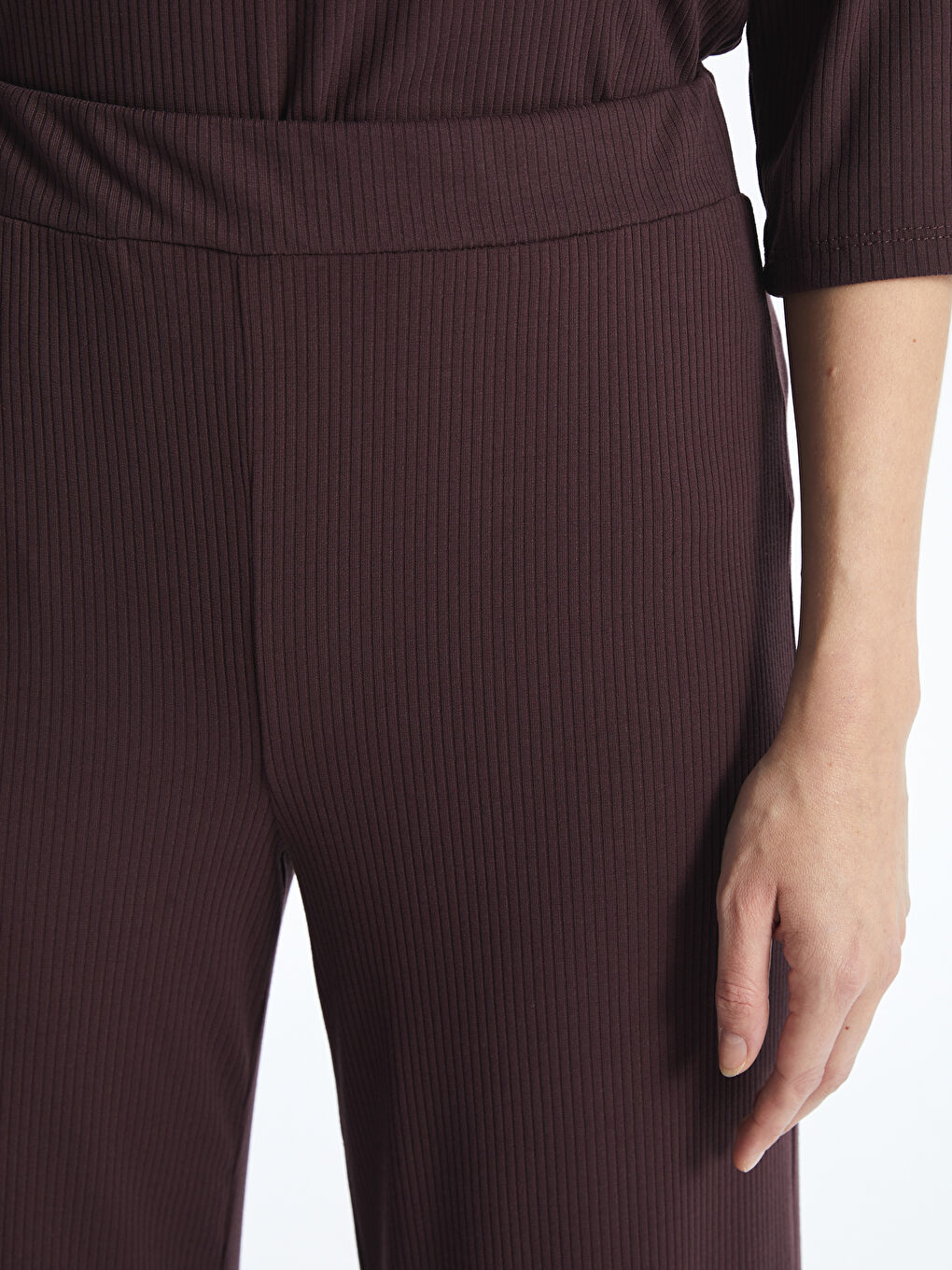 Wide Leg Women Trousers With Elastic Waist -S58220Z8-HHD
