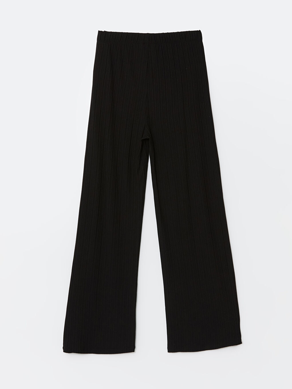 Elasticated Waist Textured Women's Trousers -S58225Z8-CVL