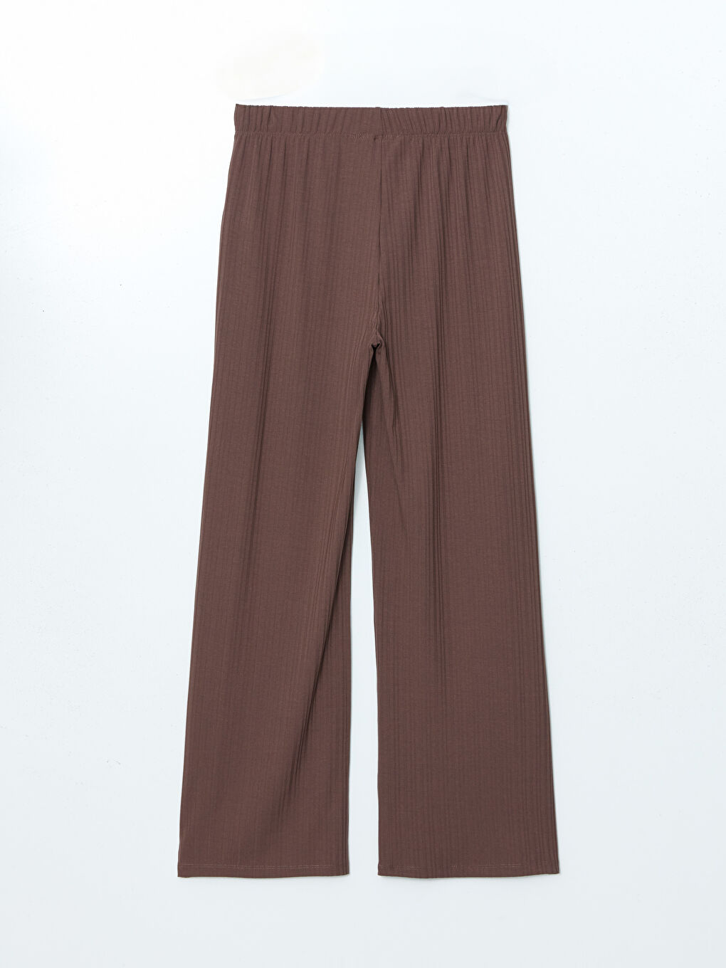 Elastic Waist Textured Women's Trousers -S58225Z8-HLD