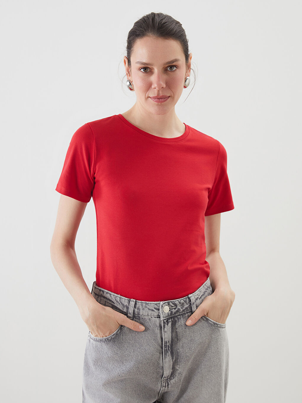 Crew Neck Women's T-Shirt -S58227Z8-HJY