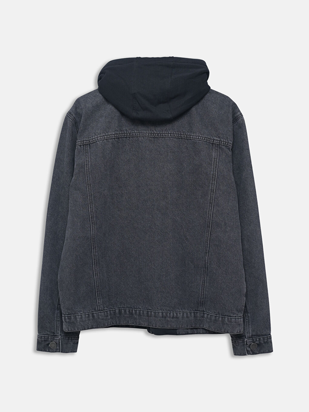 Regular Fit Hooded Men's Denim Jacket -S58230Z8-326