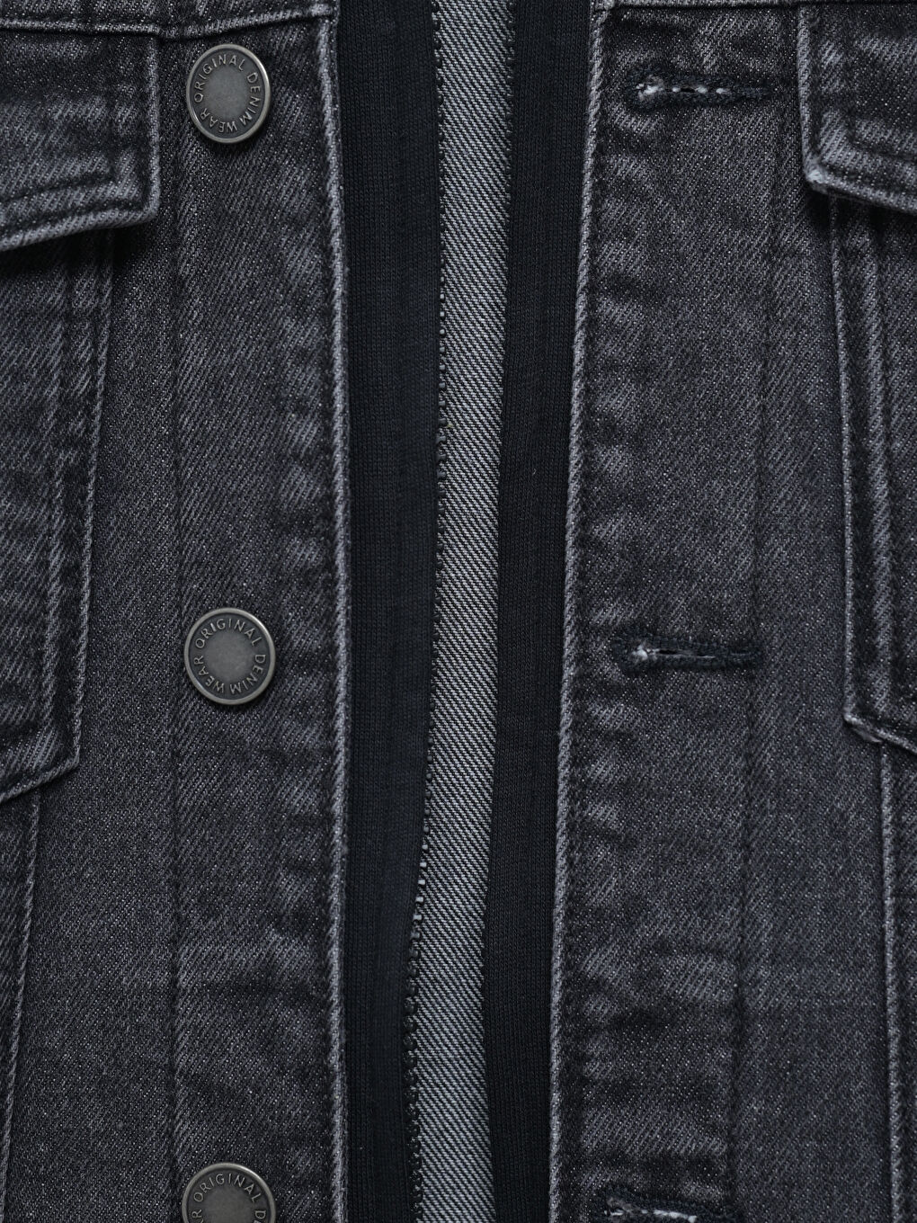 Regular Fit Hooded Men's Denim Jacket -S58230Z8-326