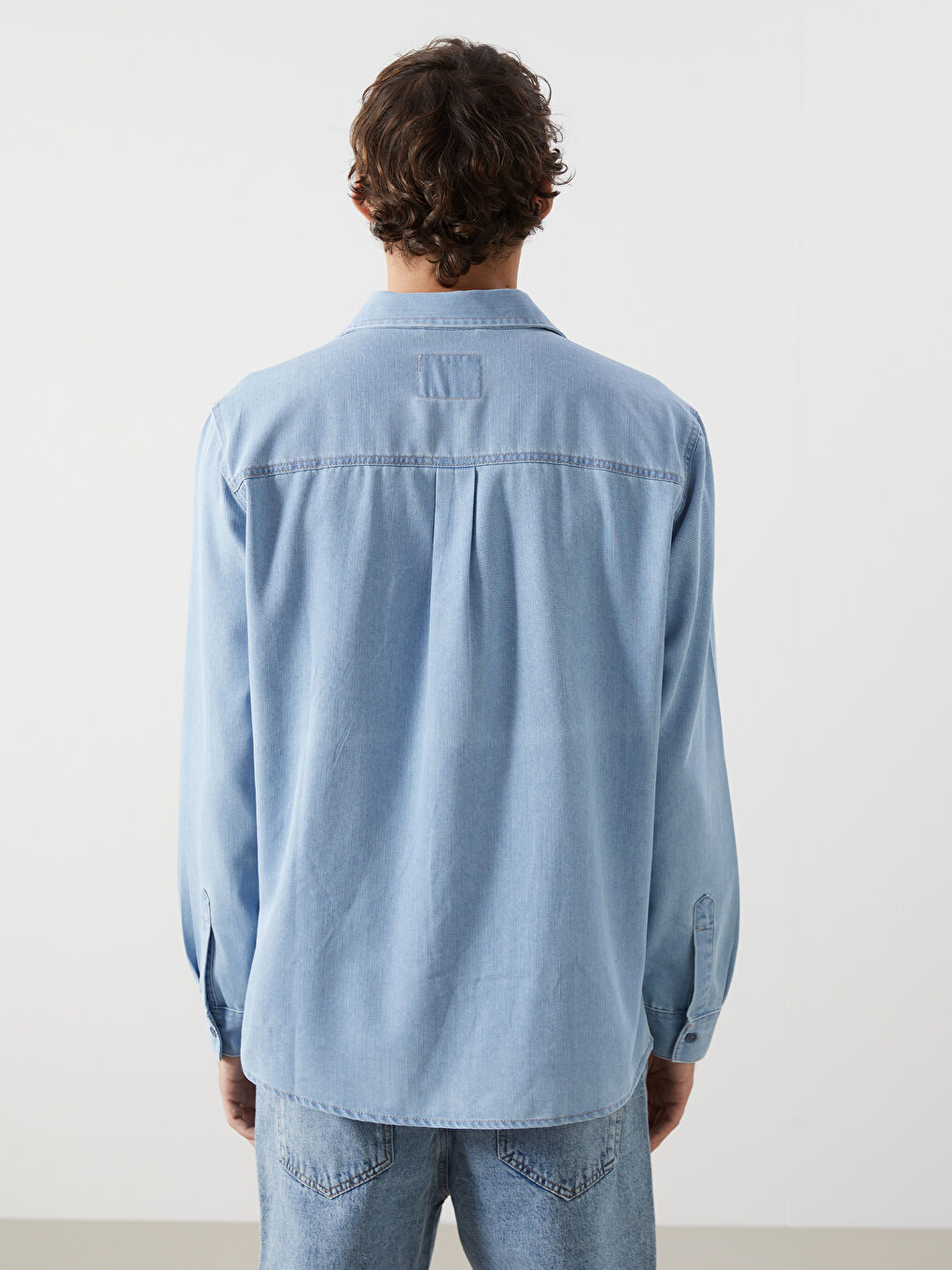 LCW Jeans Relaxed Fit Long Sleeve Men's Denim Shirt -S58236Z8-311