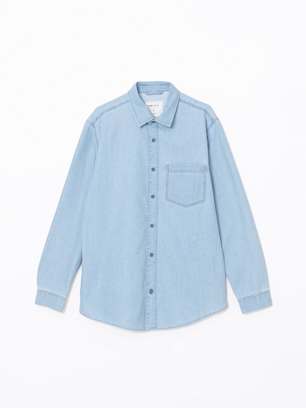 LCW Jeans Relaxed Fit Long Sleeve Men's Denim Shirt -S58236Z8-311