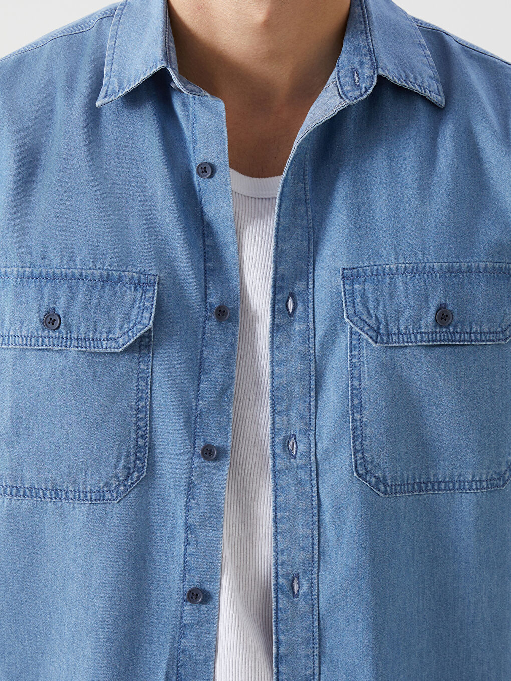Regular Fit Men's Shirt with Pocket -S58243Z8-H45
