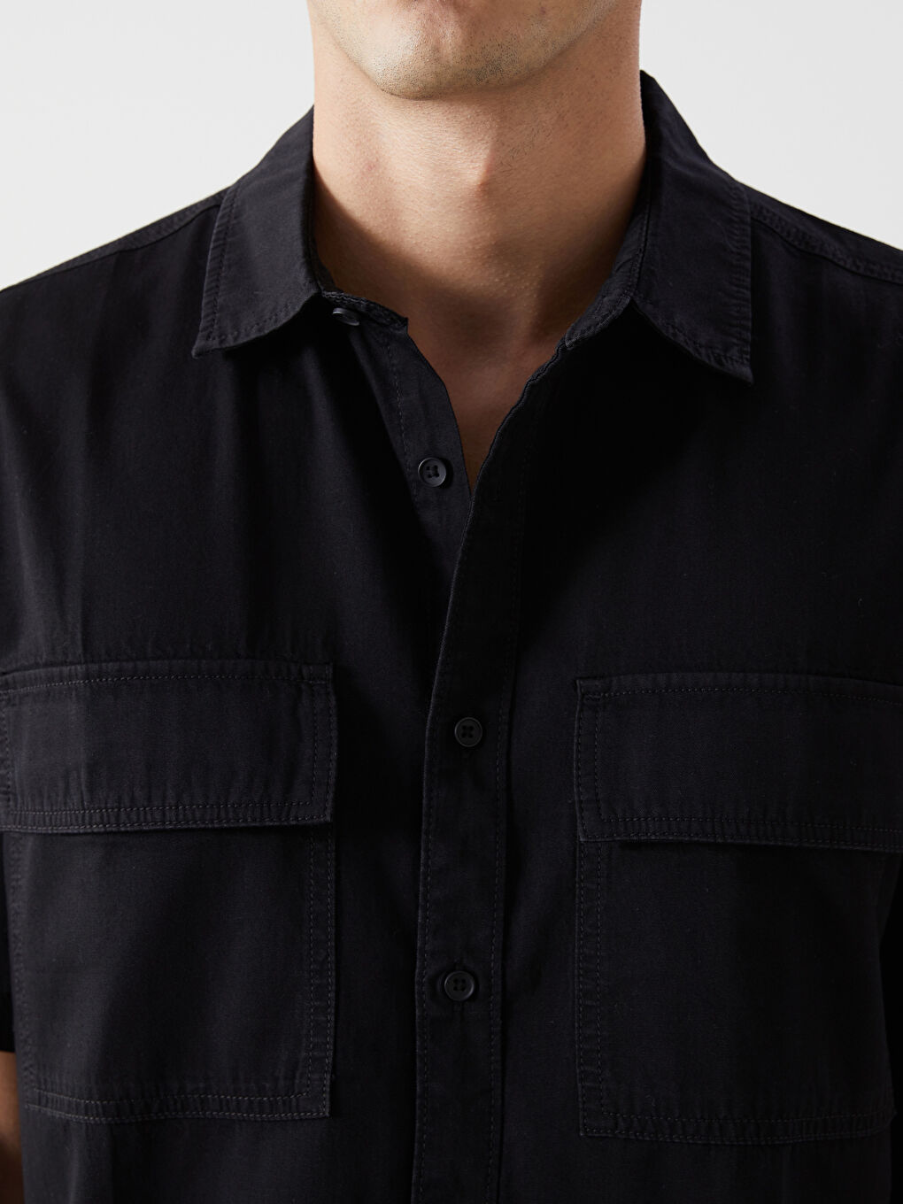 Relaxed Fit Men's Shirt with Pockets -S58244Z8-326