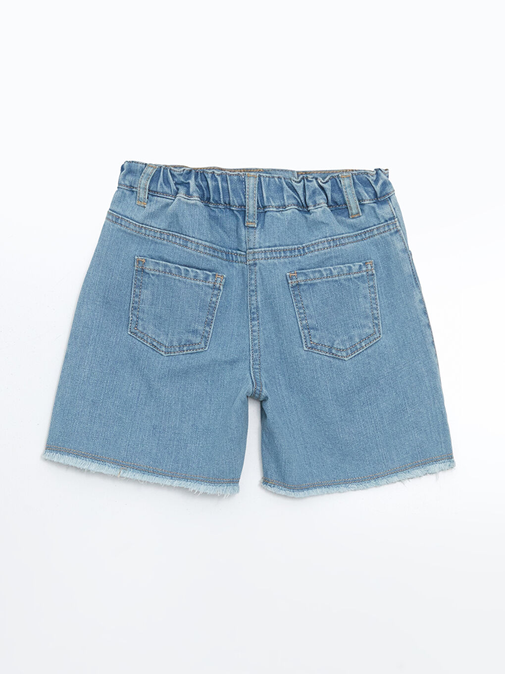 Short en Jean à Taille Élastiquée pour Filles-1