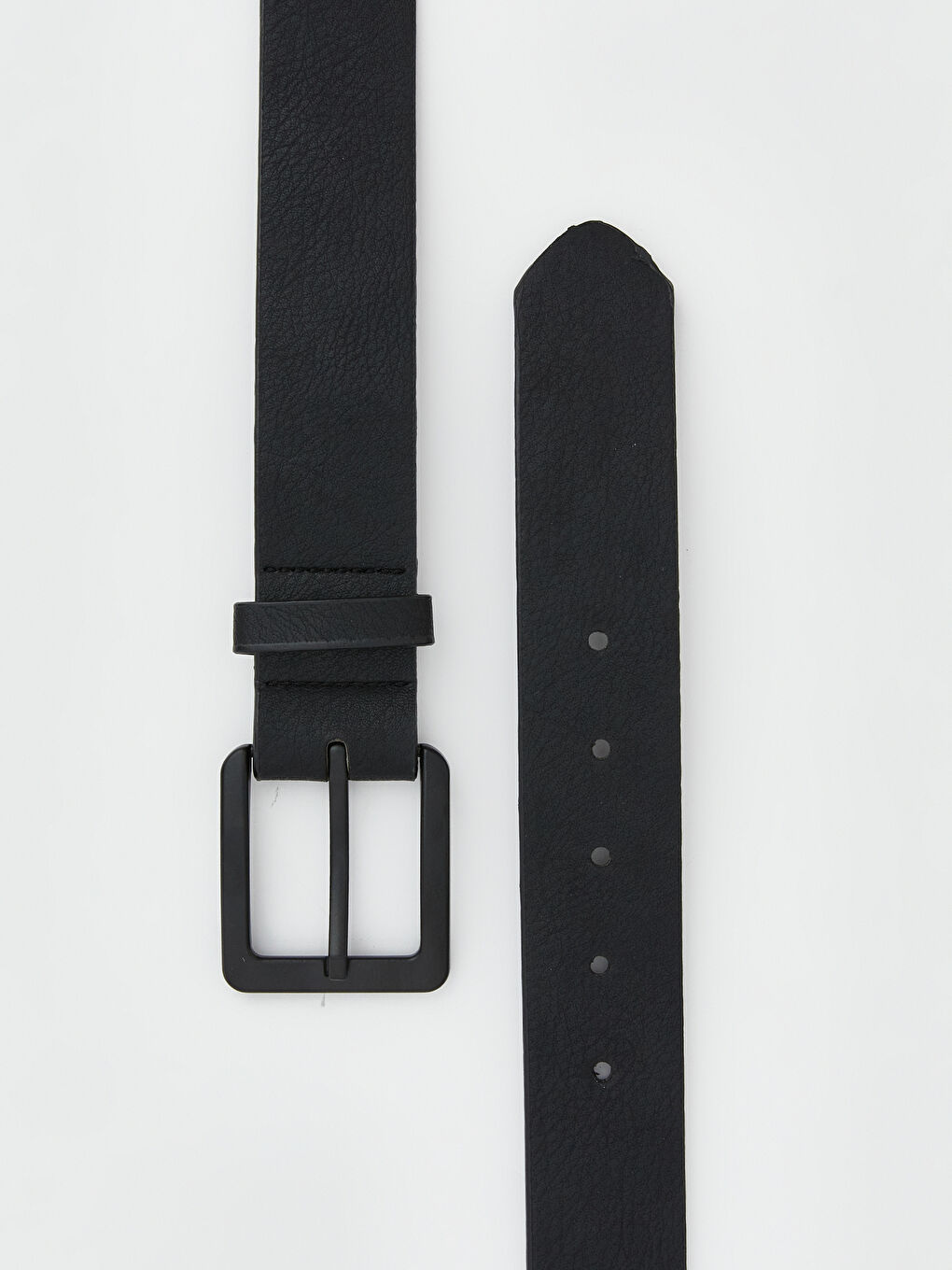 Siyah Deri Görünümlü Erkek Kemer-2