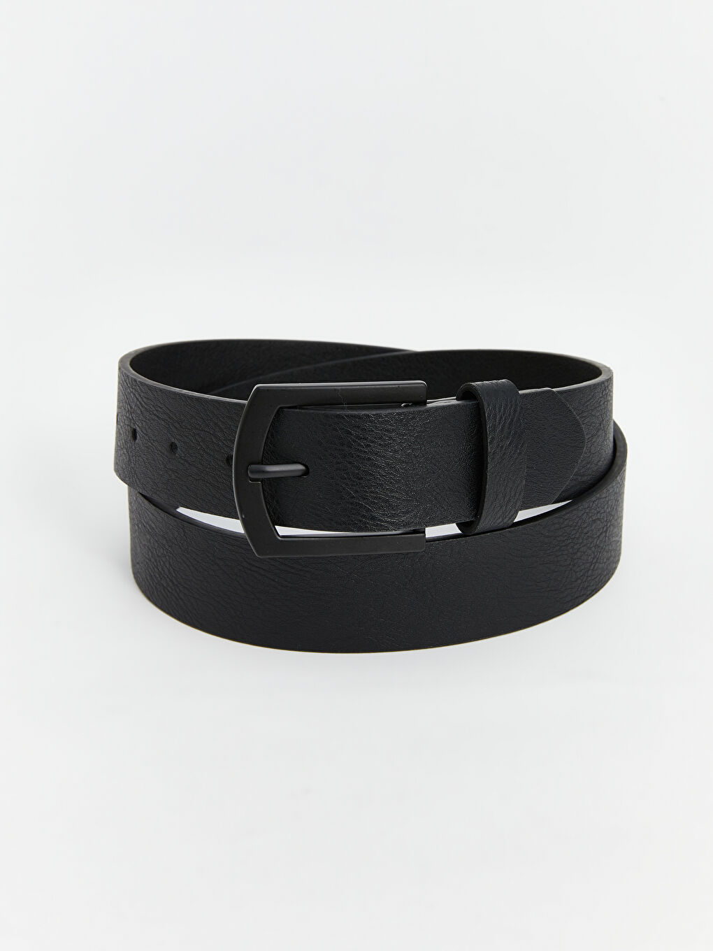Siyah Deri Görünümlü Erkek Kemer