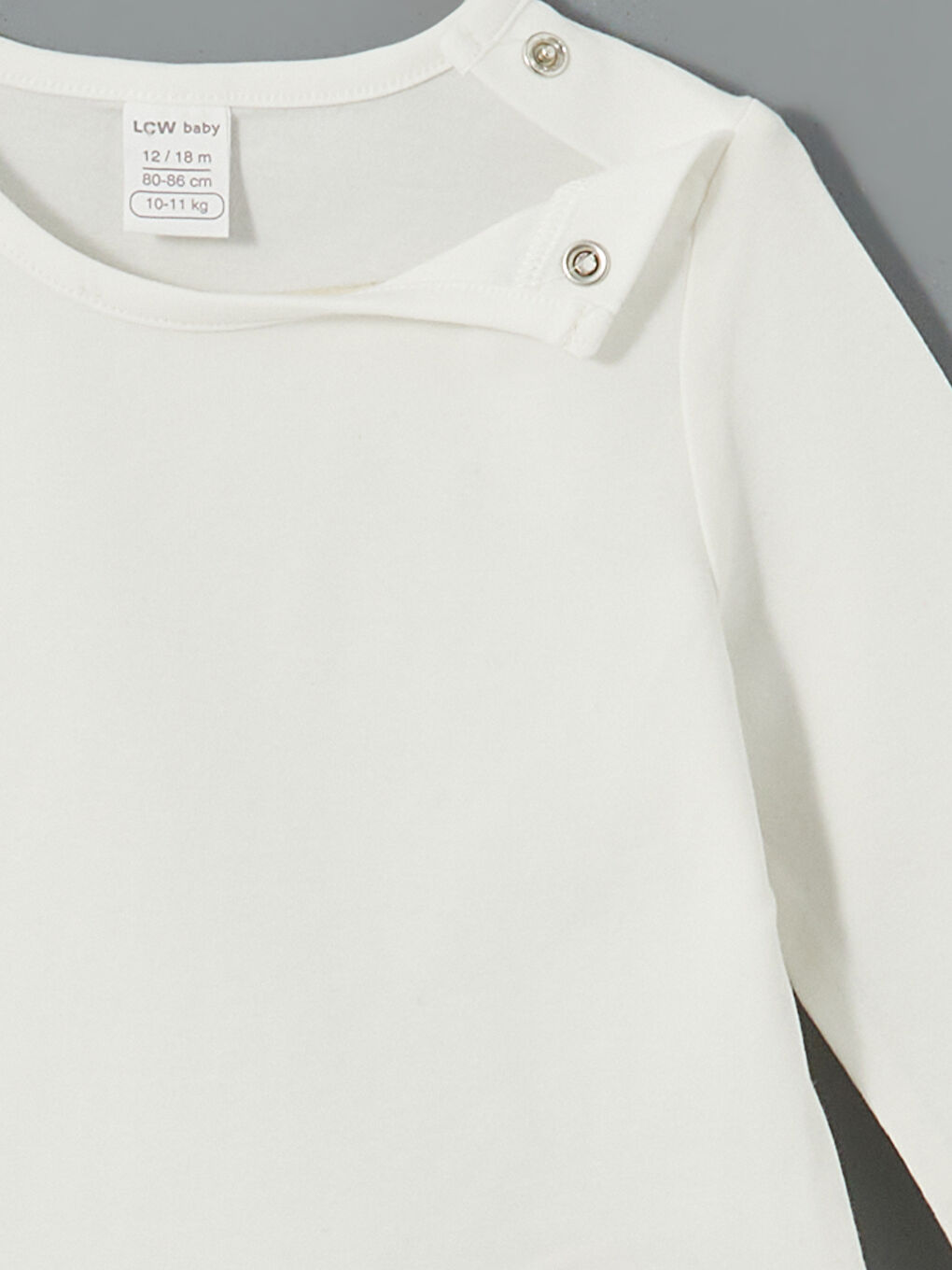 Ekru Bisiklet Yaka Kız Çocuk Tişört-1