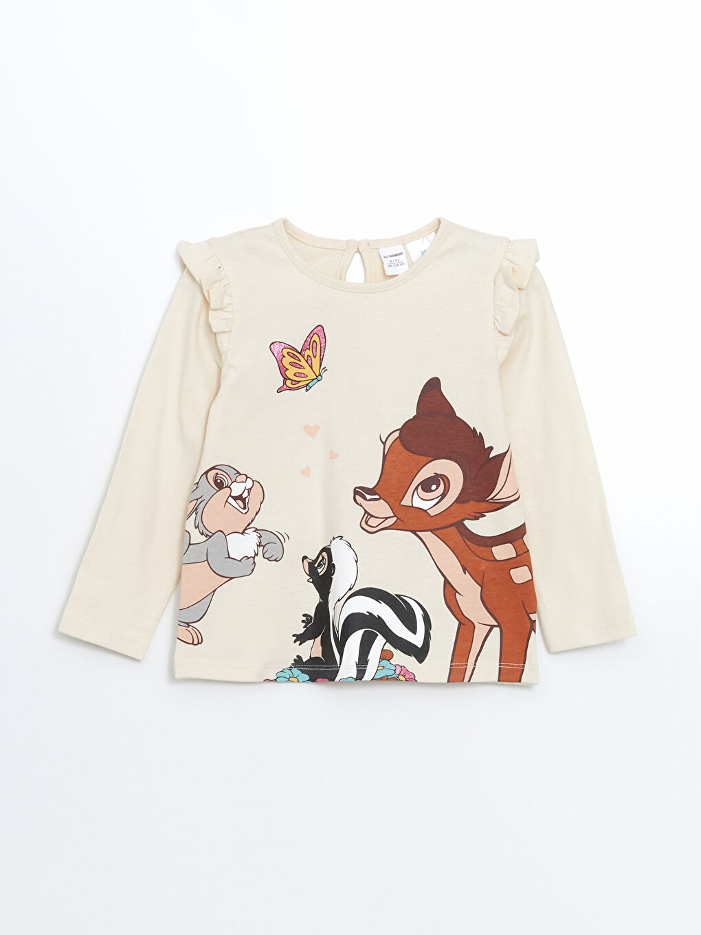 Crew Neck Bambi Printed Jersey Girls' T-Shirt -S58371Z1-FT0