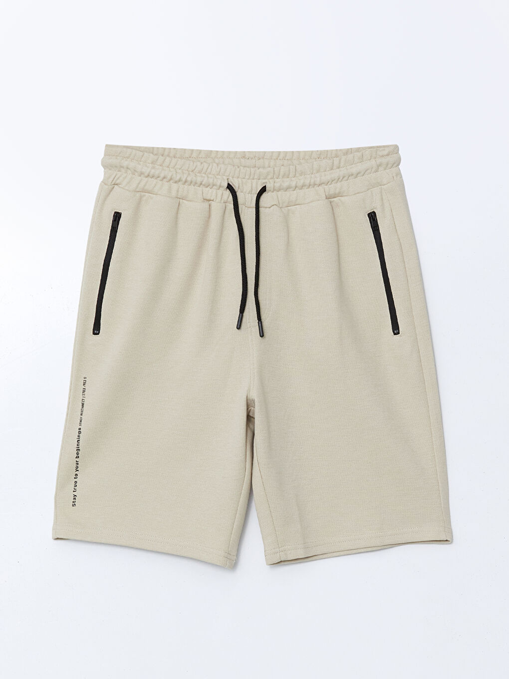 Regular Fit Men's Pique Shorts with Drawstring Waist -S58379Z8-S4M
