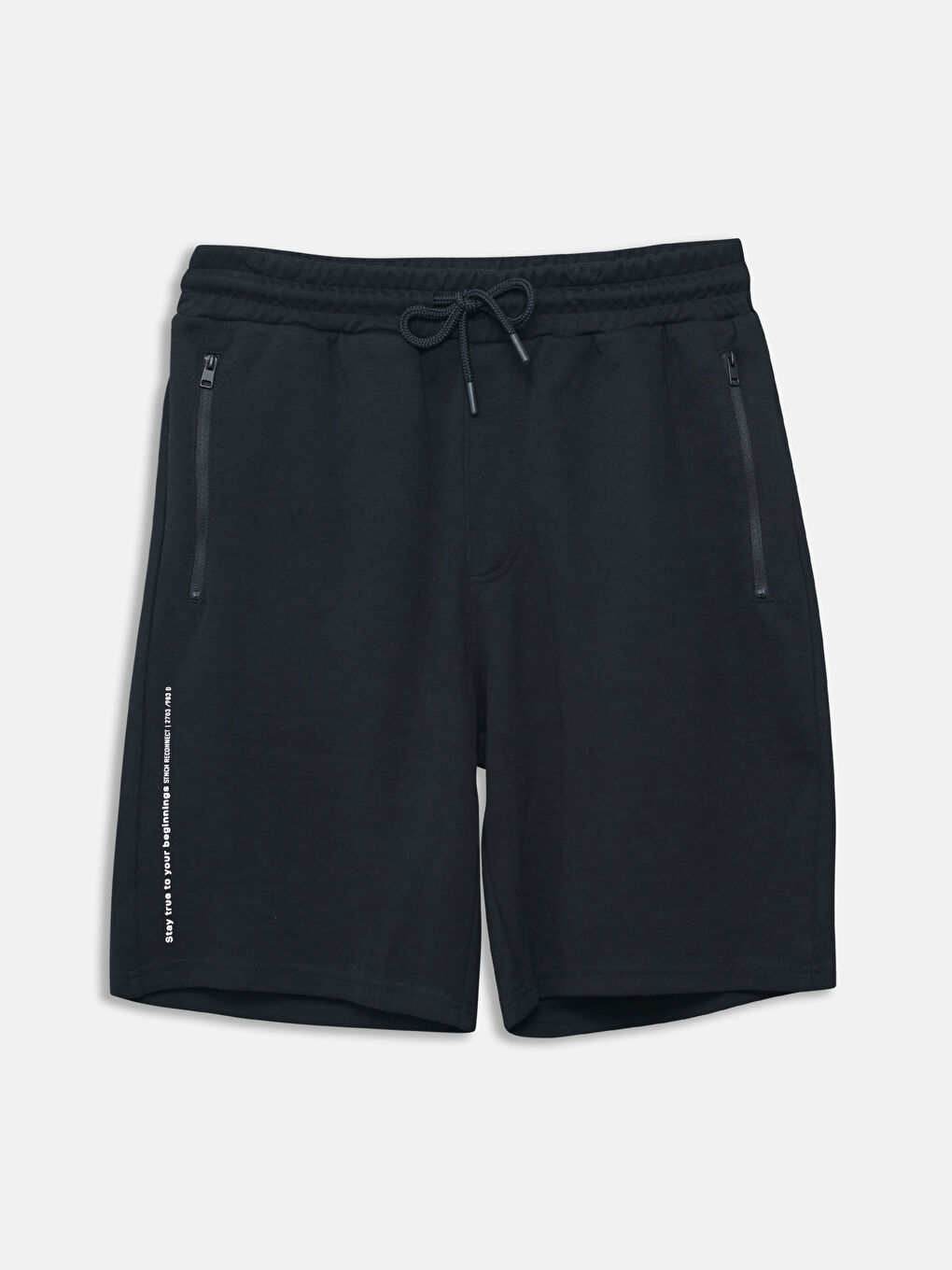Regular Fit Men's Pique Shorts with Drawstring Waist -S58379Z8-CVL