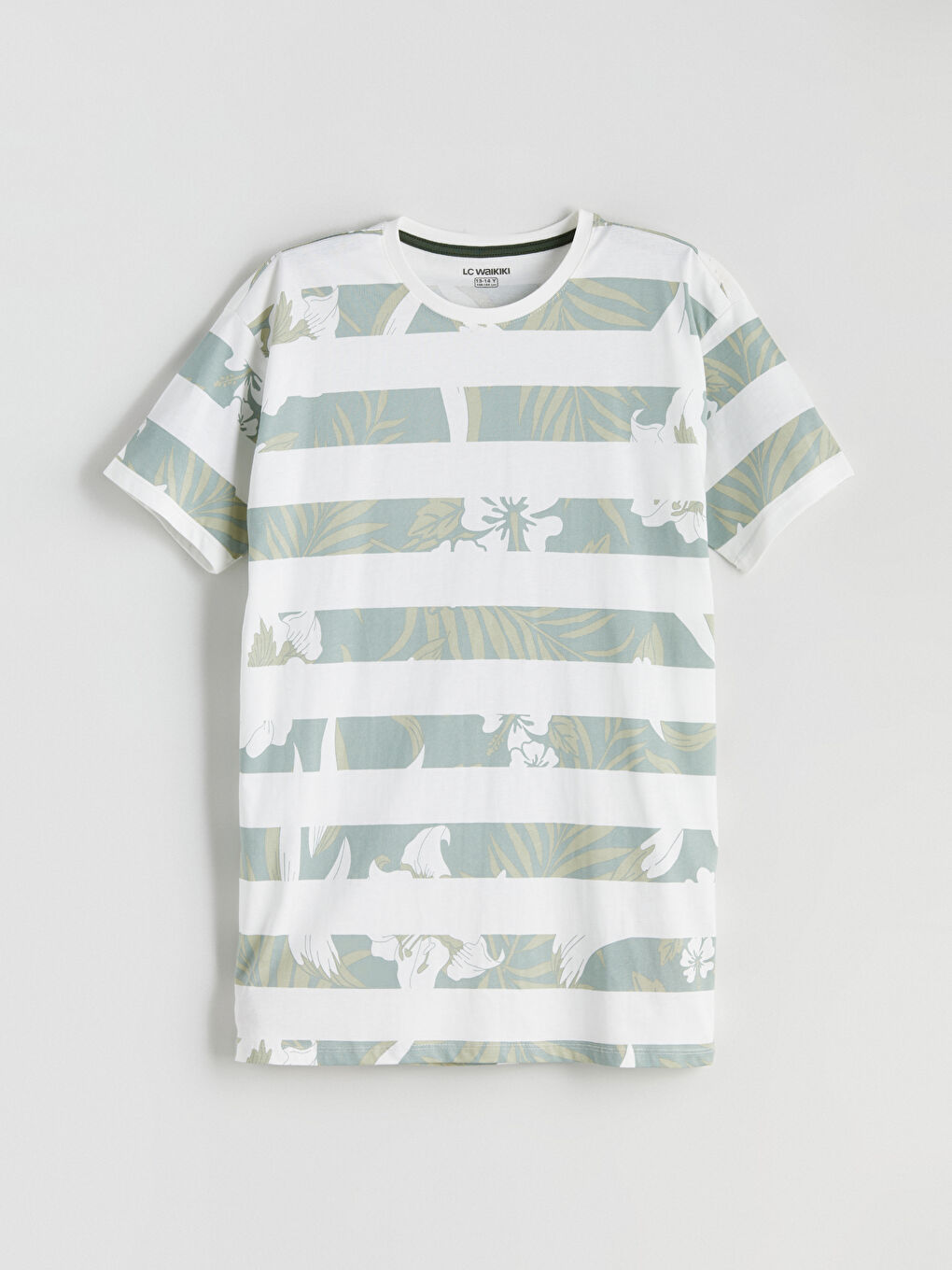 Bej Bisiklet Yaka Erkek Çocuk Pijama Üst