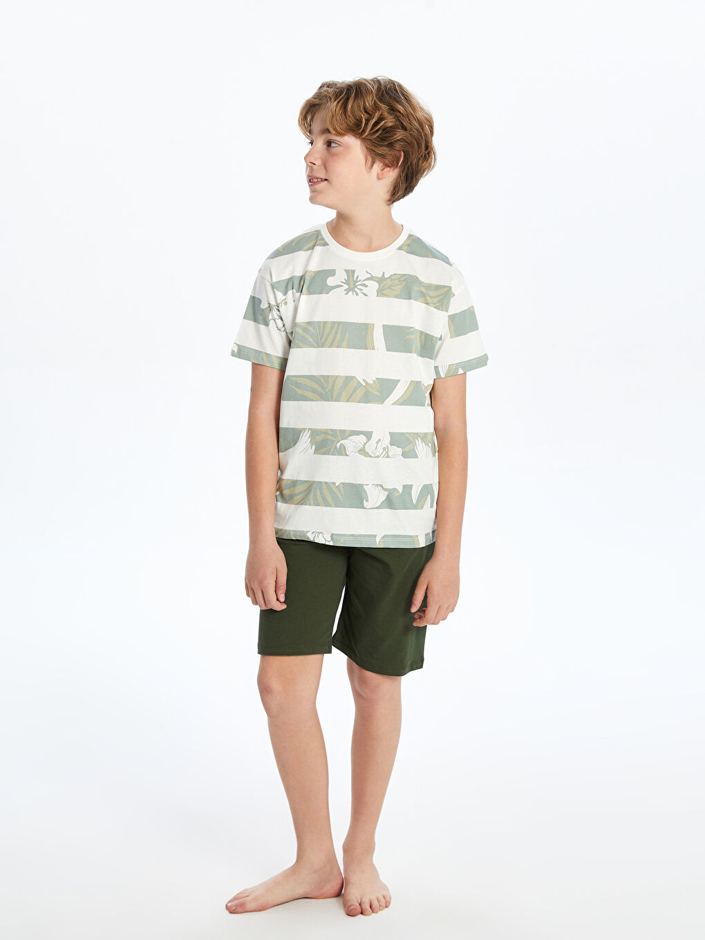Crew Neck Boys' Shorts Pyjama Set -S58384Z4-LQA