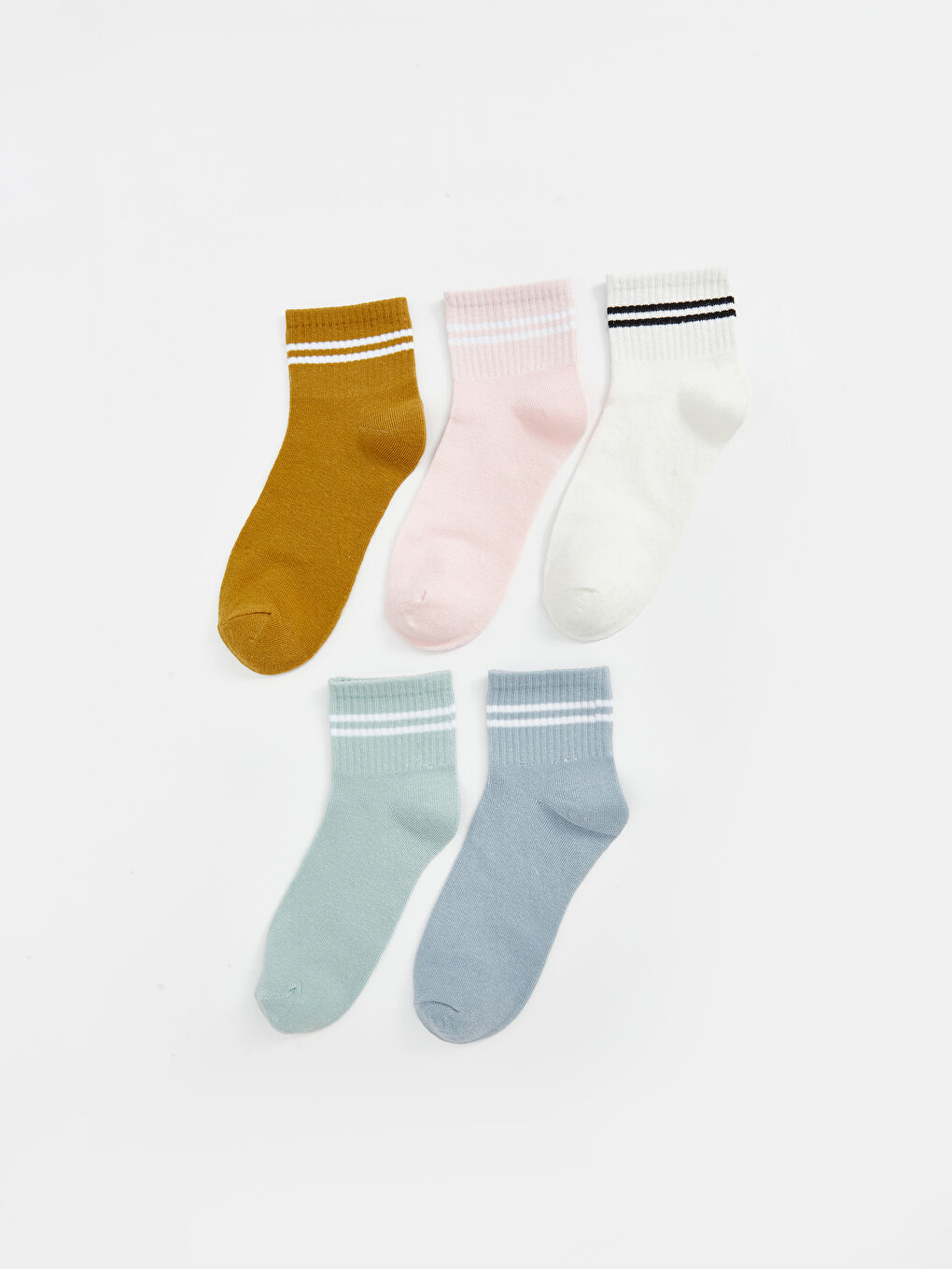LC Waikiki Striped Women's Ankle Socks 5 Pack -S58410Z8-FDU