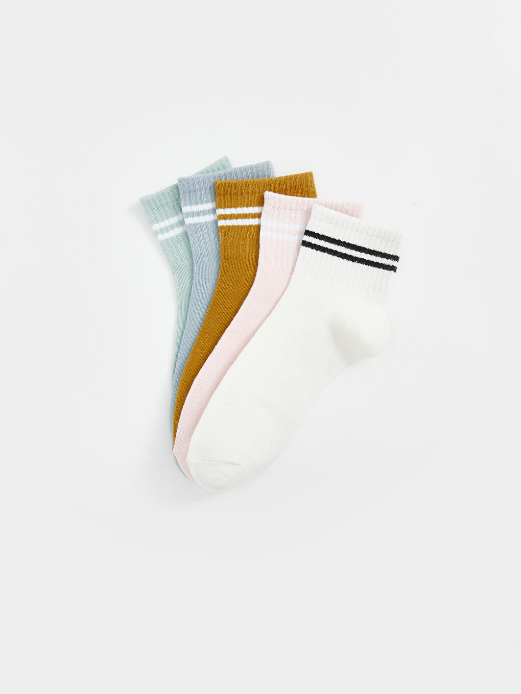 LC Waikiki Striped Women's Ankle Socks 5 Pack -S58410Z8-FDU