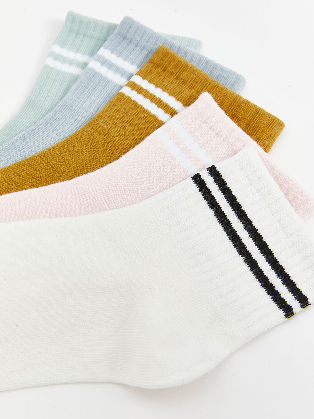 LC Waikiki Striped Women's Ankle Socks 5 Pack -S58410Z8-FDU