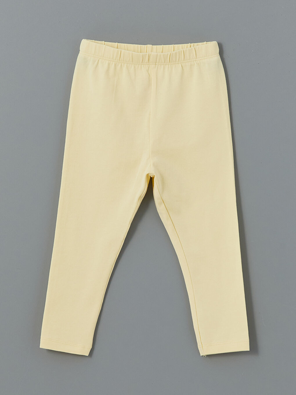 Sarı Beli Lastikli Basic Kız Kız Bebek Tayt