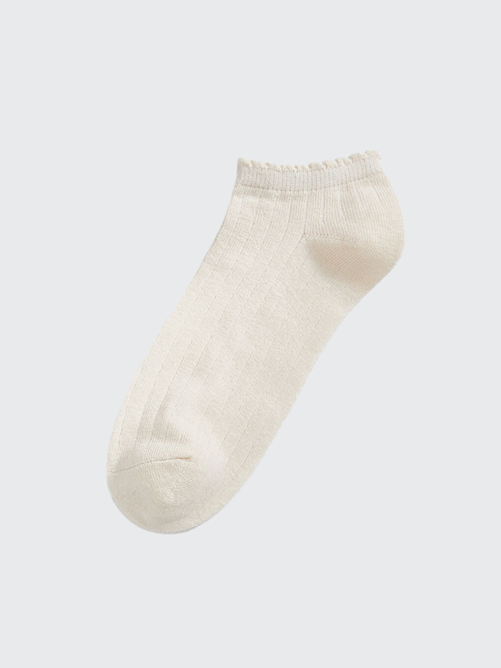 Bej Kadın Düz Patik Çorap
