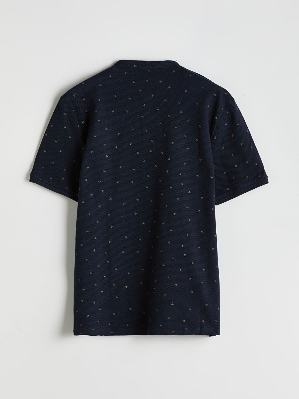 Grandad Collar Short Sleeve Patterned Men's T-Shirt -S58517Z8-RFH