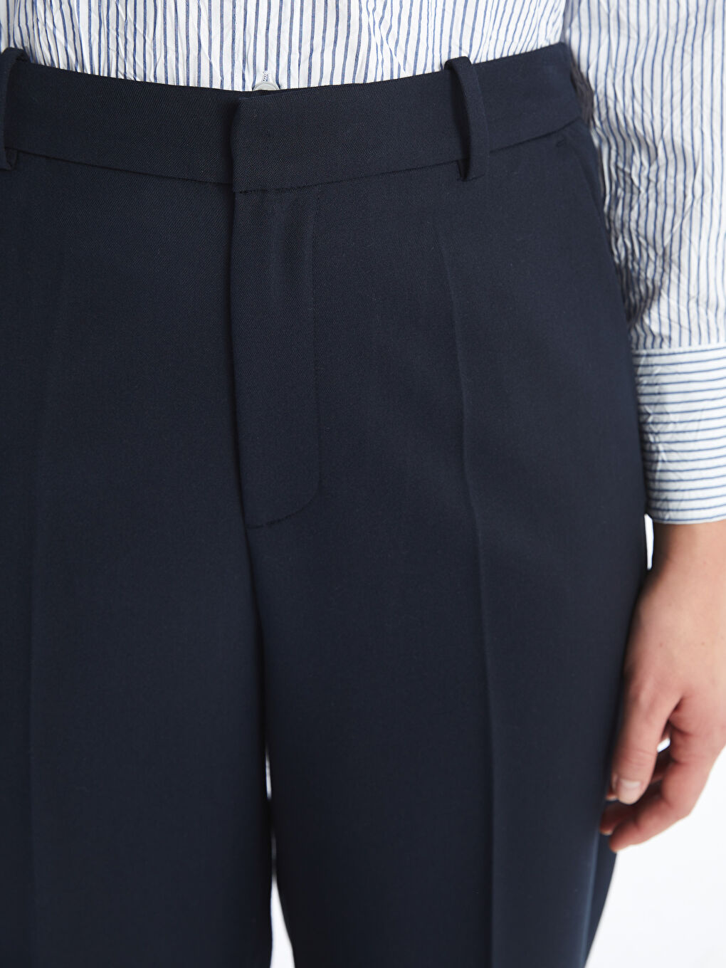 Slim Fit Wide Leg Women's Trousers -S58526Z8-HHX