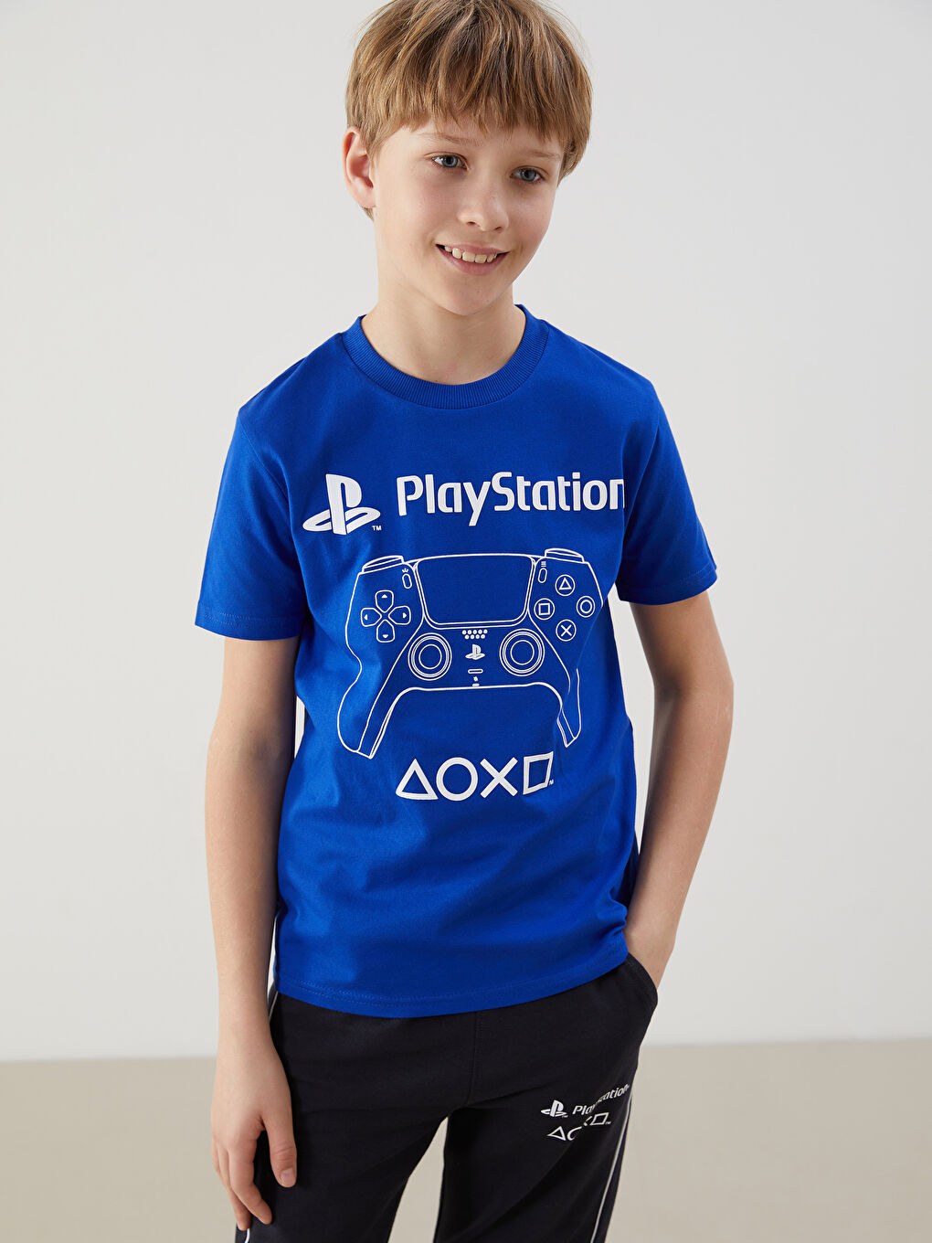 Crew Neck PlayStation Printed Boy's T-Shirt -S58541Z4-HSJ