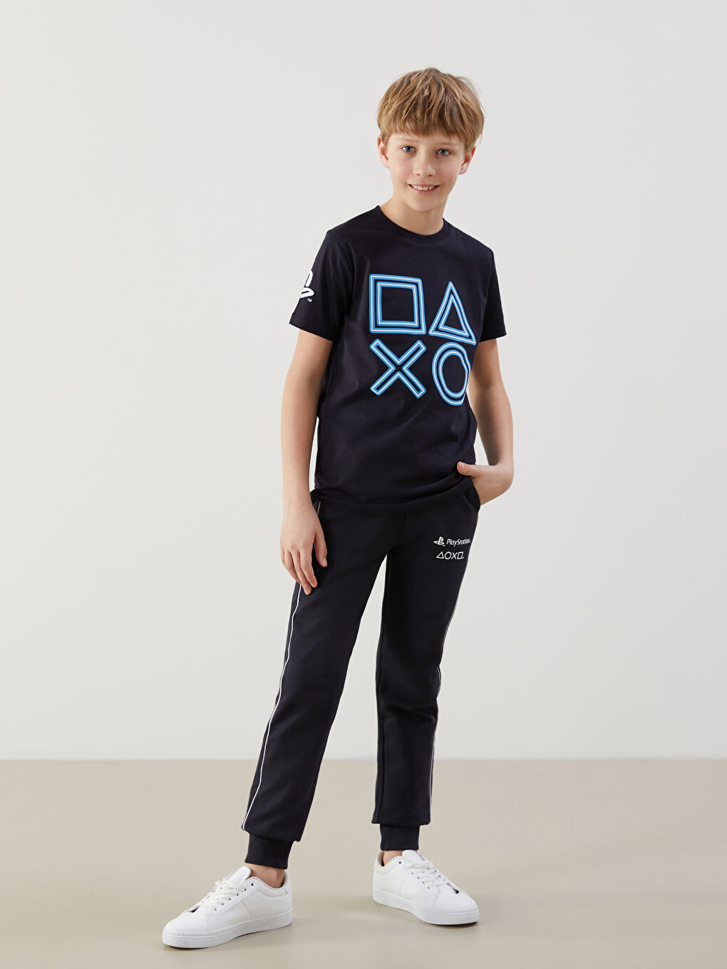 Crew Neck PlayStation Printed Boy's T-Shirt -S58542Z4-HNX