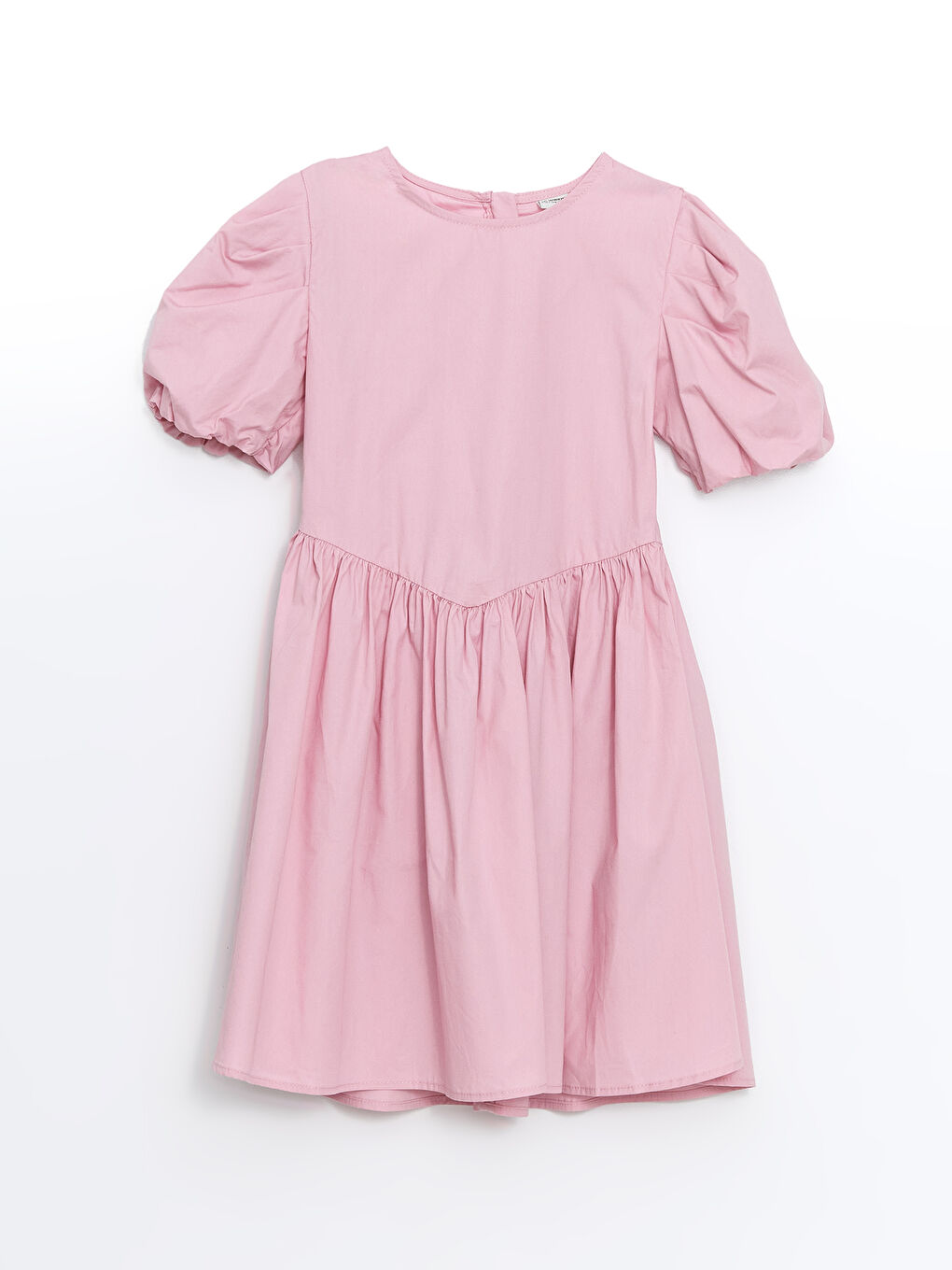 Basic Ruched Girls' Short Dress -S58552Z4-YU0