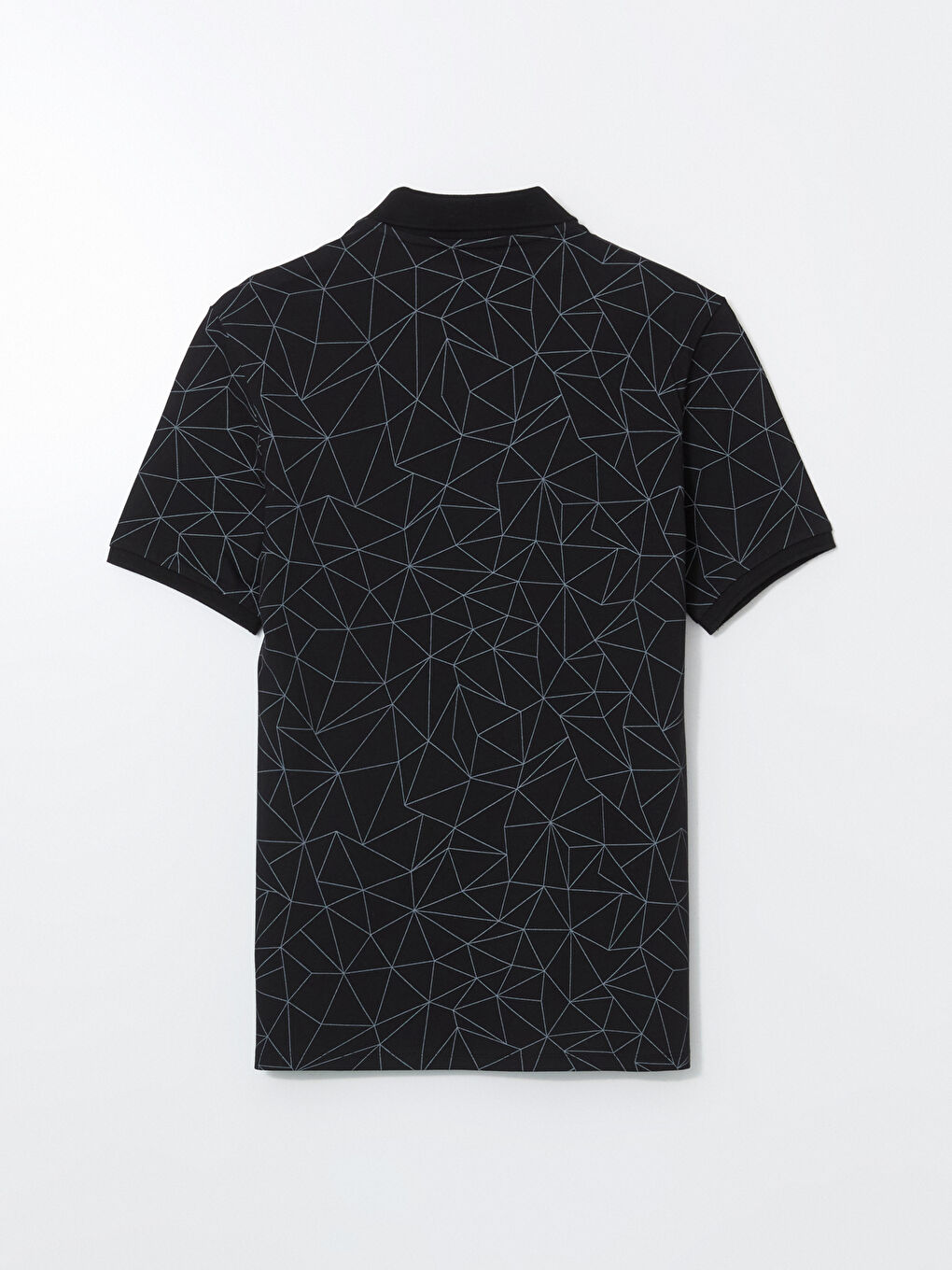 Polo Neck Short Sleeve Patterned Men's T-Shirt -S58559Z8-CVL
