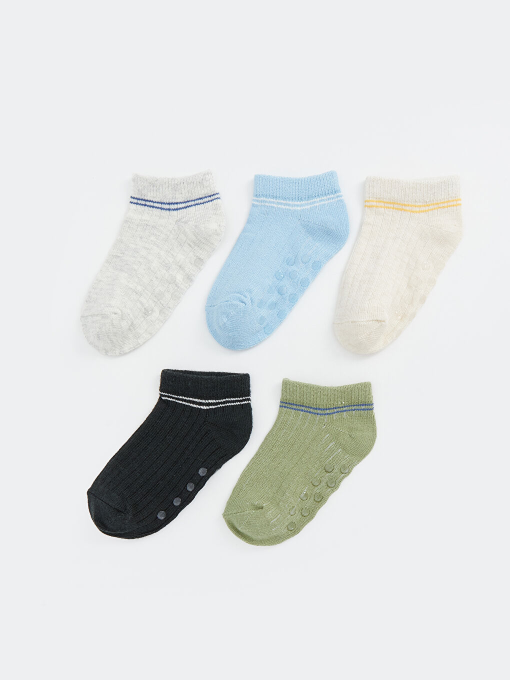 Striped Baby Boy Booties Socks 5 Pack -S58591Z1-D2X