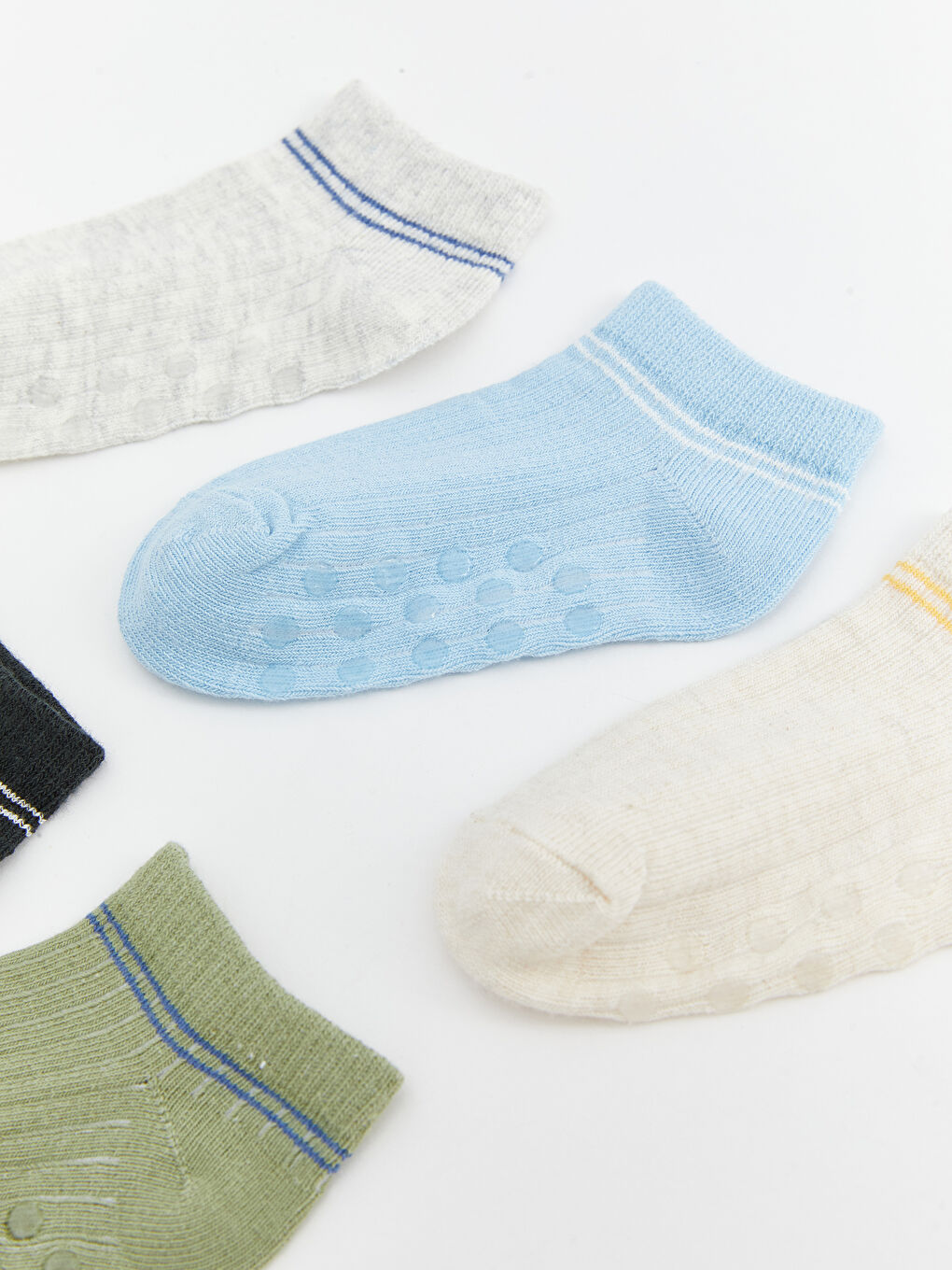 Striped Baby Boy Booties Socks 5 Pack -S58591Z1-D2X