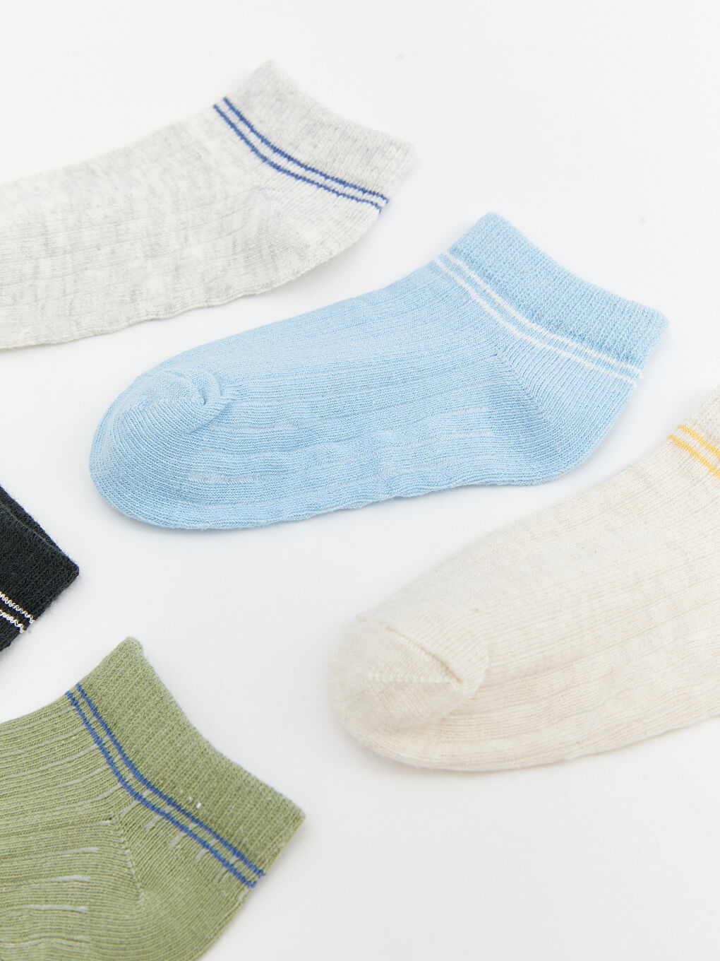 LCW baby Striped Baby Boys Trainer Socks 5 Pack -S58591Z1-D2X