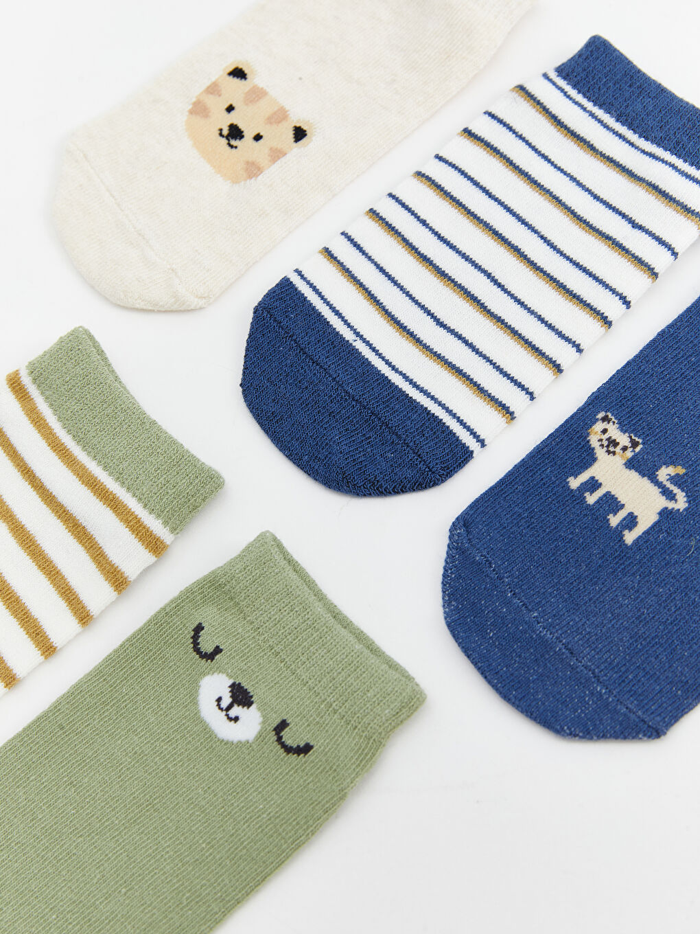 Printed Baby Boy Booties Socks 5 Pieces -S58595Z1-D5H