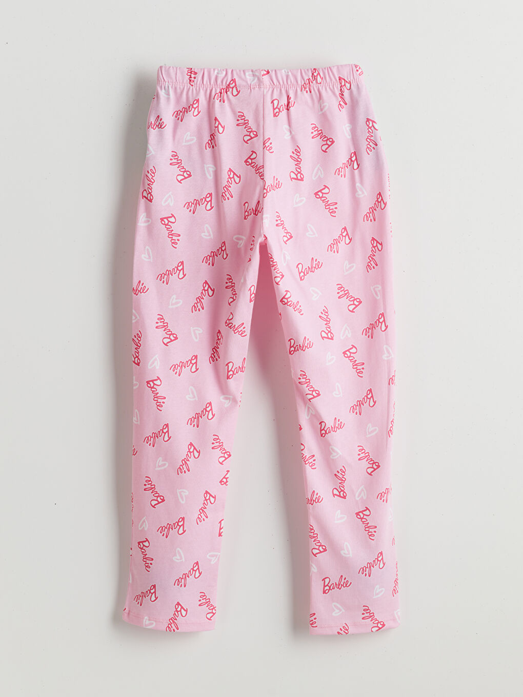 Pembe Gömlek Yaka Barbie Baskılı Kız Çocuk Pijama Takımı-4