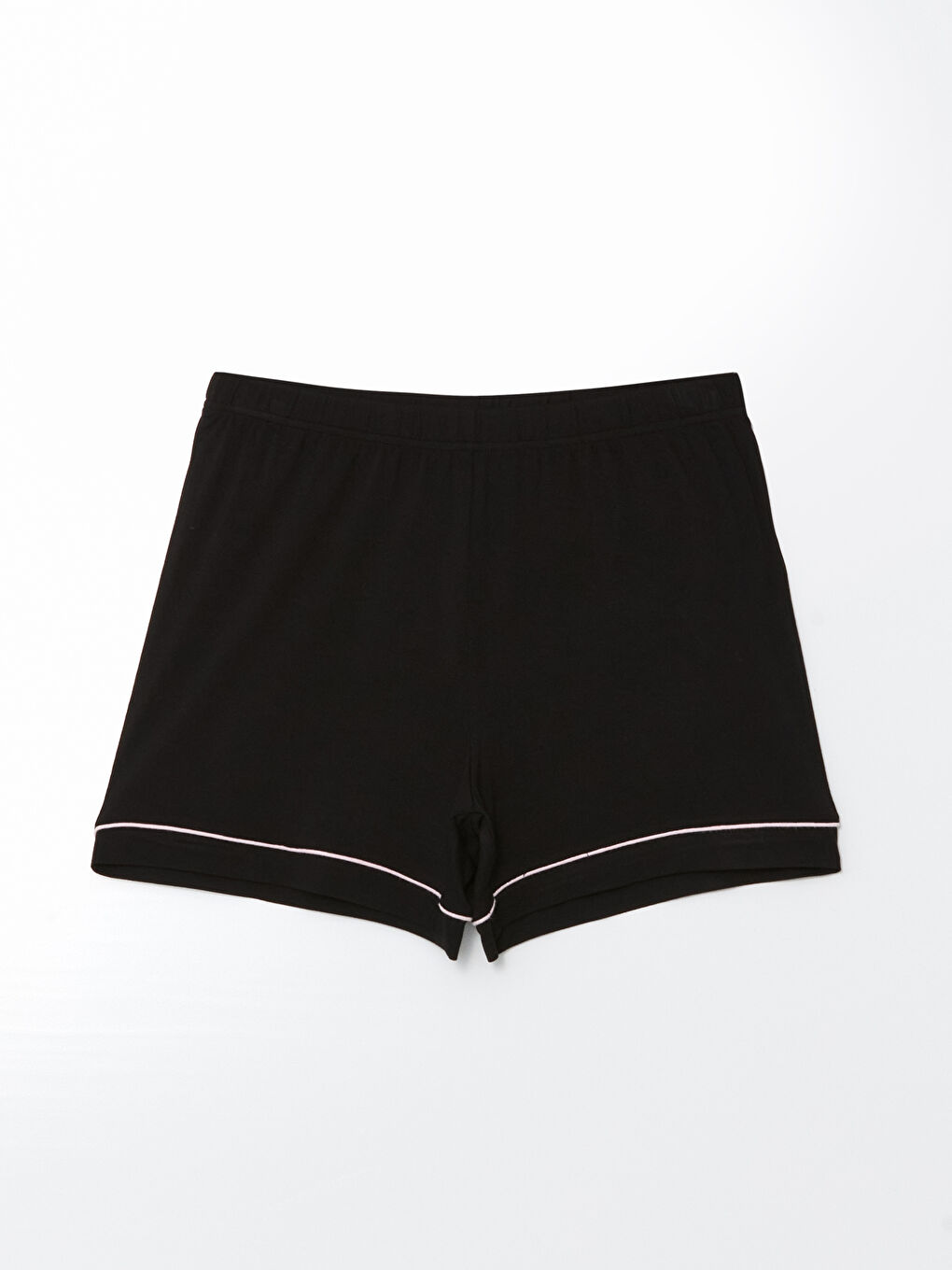 Siyah Beli Lastikli Kadın Şort Pijama Altı