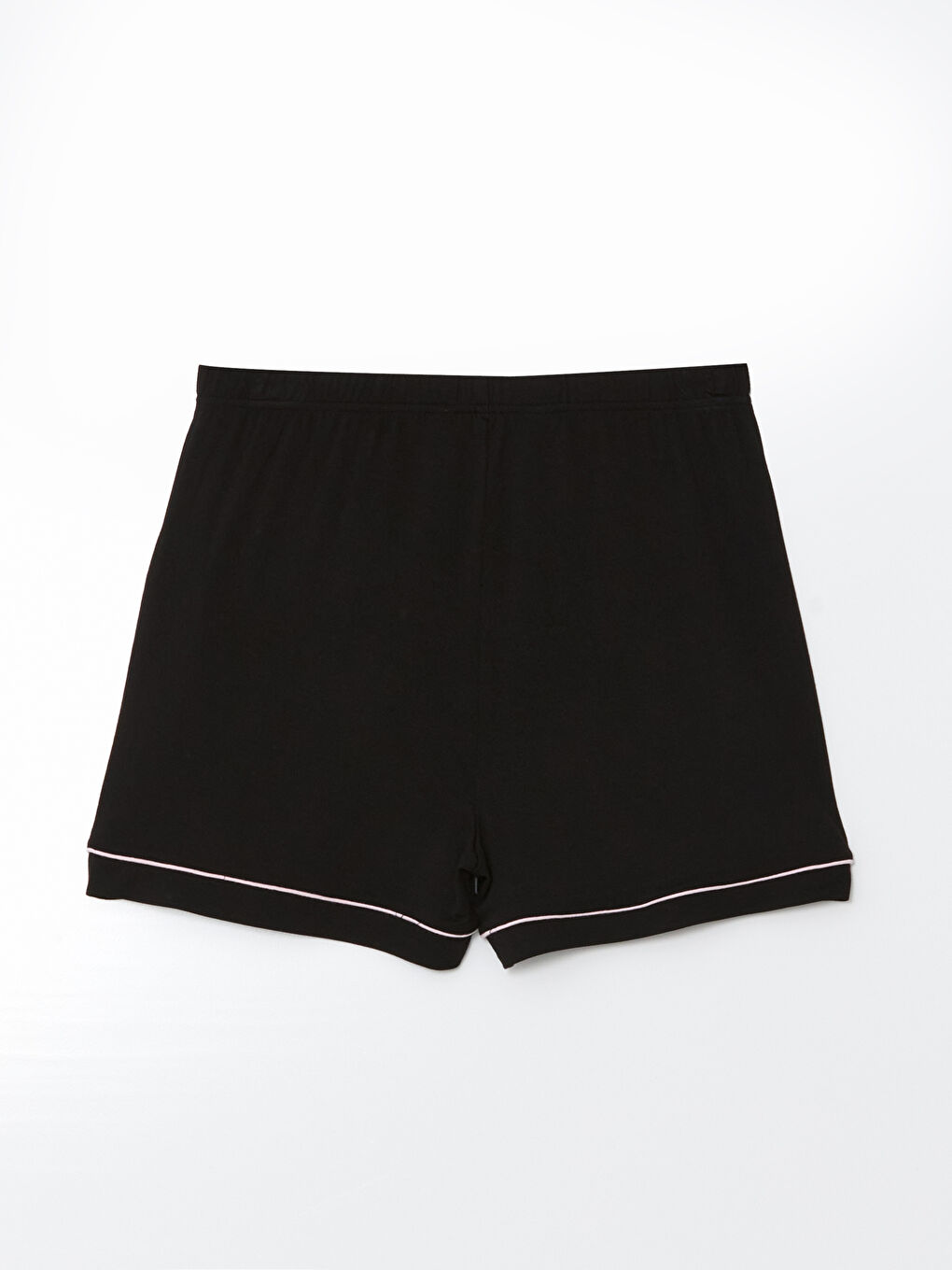 Siyah Beli Lastikli Kadın Şort Pijama Altı-1