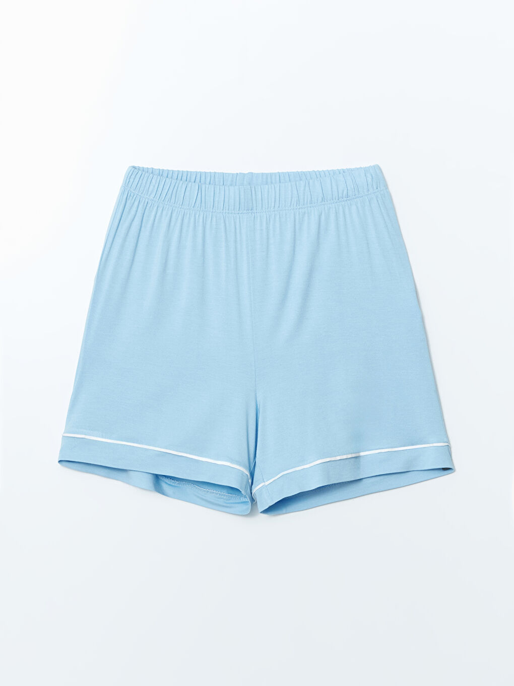 Lila Beli Lastikli Kadın Şort Pijama Altı