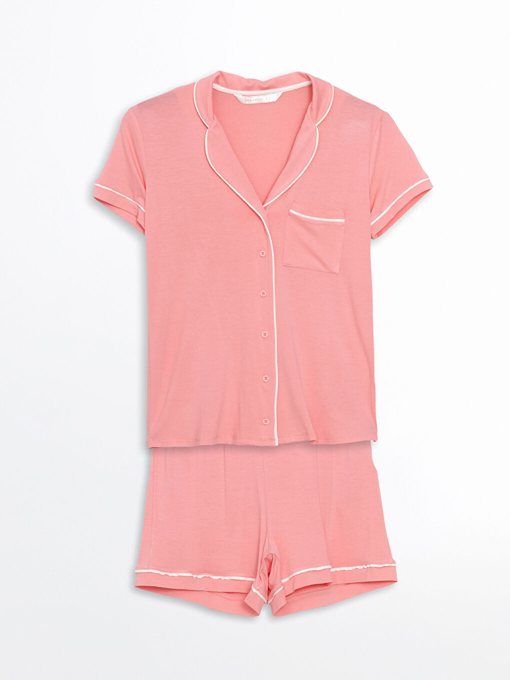 Shirt Collar Women’S Short Pajama Set -S58631Z8-FHG