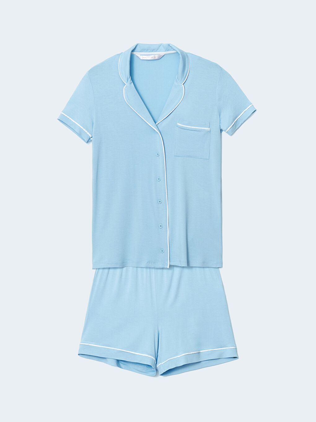 Shirt Collar Women’S Short Pajama Set -S58631Z8-QYB