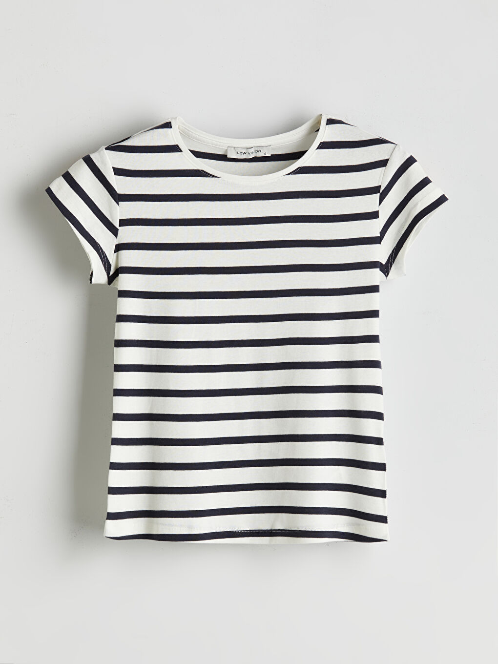 LCW Vision Crew Neck Striped Women's T-Shirt -S58645Z8-LGS